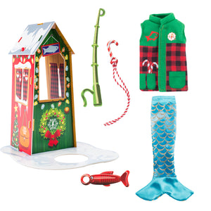 The Elf on the Shelf Christmas Catch Set: Merry Merry Mermaid and Frosted Fishing Hut