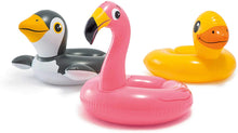 Load image into Gallery viewer, Intex Set of 6 Kid-Sized Swim Ring Floaties: Ducky, Penguin, Alligator, Llama, Unicorn, Flamingo