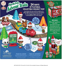 Load image into Gallery viewer, The Elf on the Shelf North Pole Advent Calendar Train, with 4 Merry Mini Mystery Bags Series 2 and Exclusive Joy Bag