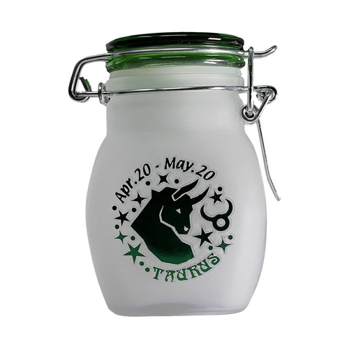 Airtight Glass Storage Jar: Zodiac Signs, TAURUS - SMALL