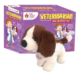 Little Medical School Pet Vet Play Set with Plush Dog and Real Working Stethoscope