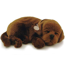 Load image into Gallery viewer, Perfect Petzzz Chocolate Lab Plush with Blue Tote For Plush Breathing Pet and Dog Food, Treats, and Chew Toy