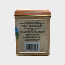 Load image into Gallery viewer, Charleston Tea Garden Peachy Peach Loose Leaf Black Tea in Tin
