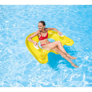 Intex Sit N Float Inflatable Lounge, 60" X 39", 1 Pack (Colors May Vary)