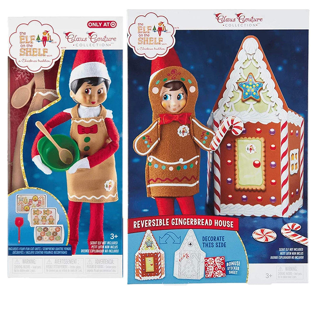 The Elf on the Shelf Claus Couture Set 2: Jolly Gingerbread & Itty Bitty Baker