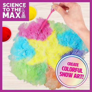 Science to the Max Rainbow Snow- Super Snow Powder- Create 2 Gallon of Colorful and Reusable Snow- 7 Science Experiments Included - Stem Activity Kit for Boys & Girls 8+- Snow for Winter Display