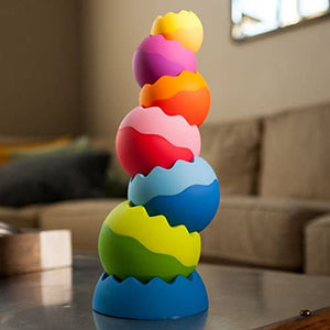 Fat Brain Toys Tobbles Neo - Stackable Sensory and Motor Skills Toy